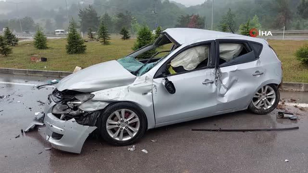 Kontrolden çıkan otomobil takla attı: 1 yaralı