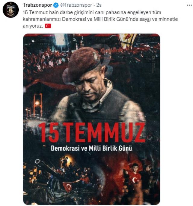 O kara gece yaşanalı 6 yıl oldu! Süper Lig devleri 15 Temmuz'u unutmadı O kara gece yaşanalı 6 yıl oldu! Süper Lig devleri 15 Temmuz'u unutmadı