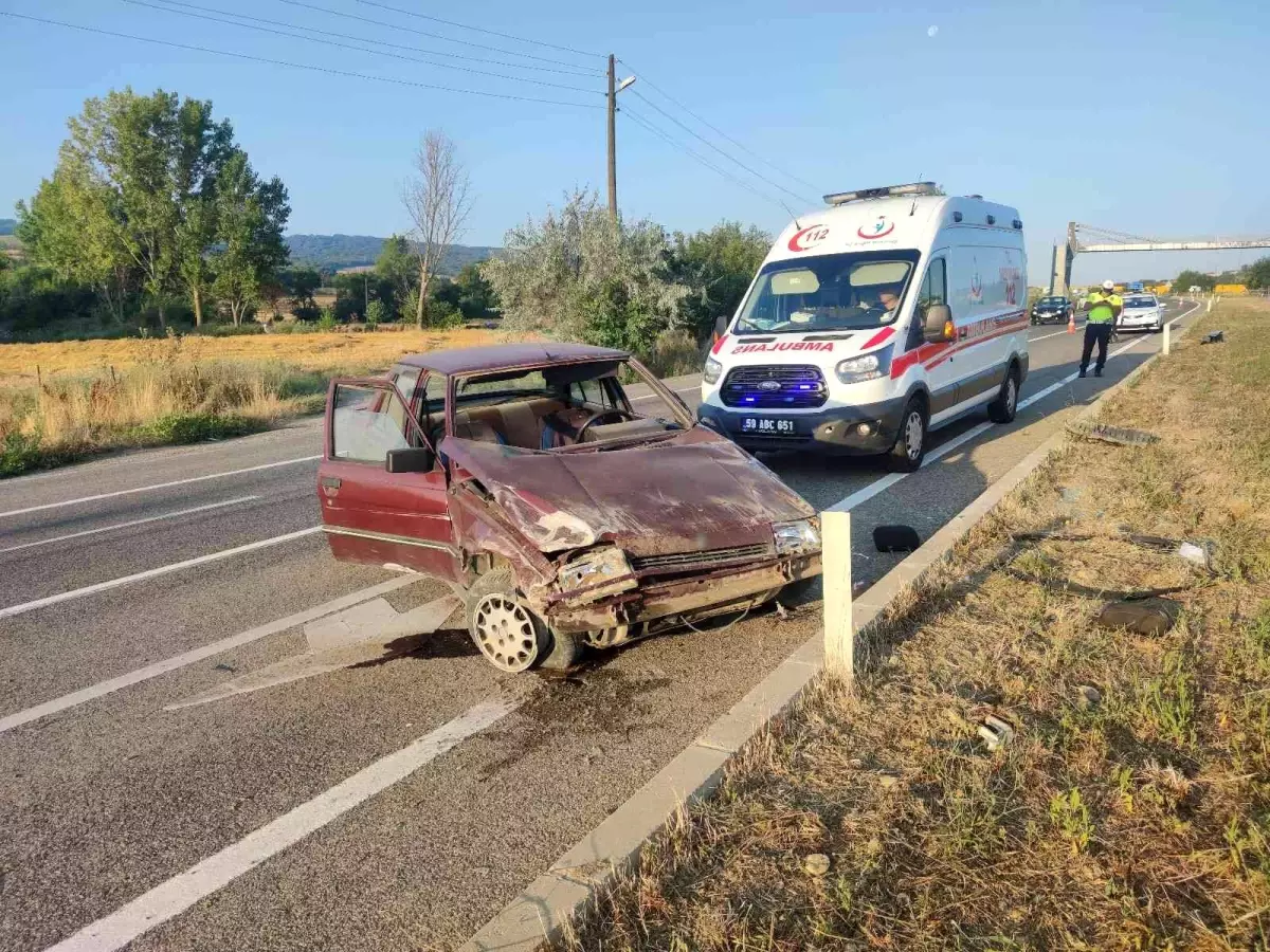 Son dakika haberi... Tekirdağ\'da trafik kazası: 1 yaralı