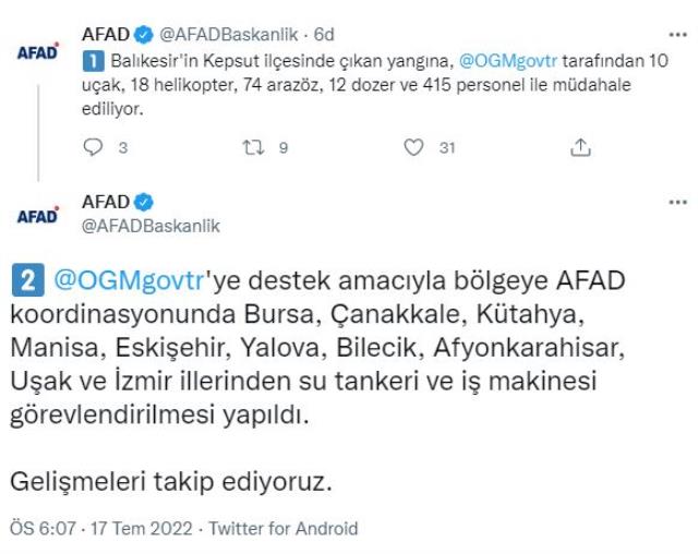 Balıkesir'de devam eden yangının çıkış sebebiyle ilgili tek bir ihtimal üzerinde duruluyor: Enerji nakil hatlarından kaynaklı olabilir