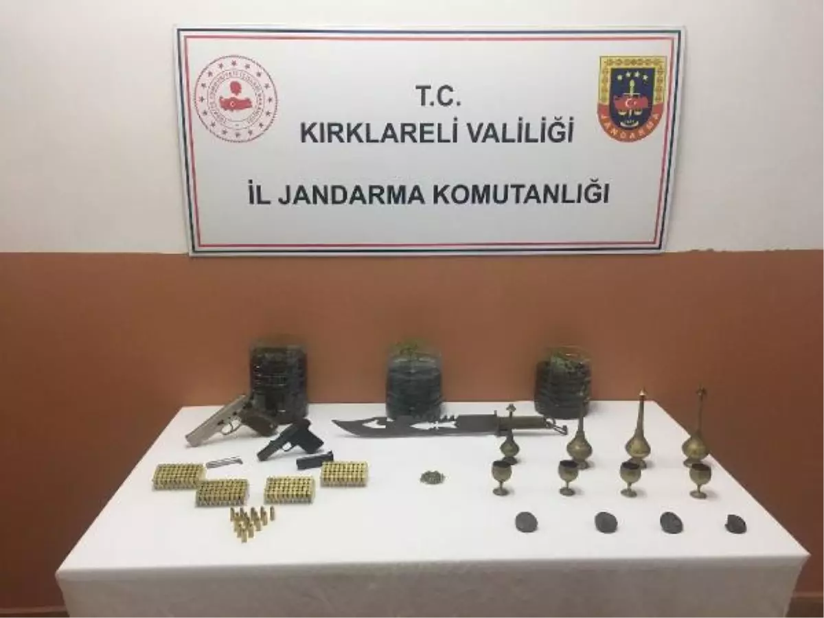 Kırklareli'de Bizans dönemine ait değerli parçalar ele geçirildi