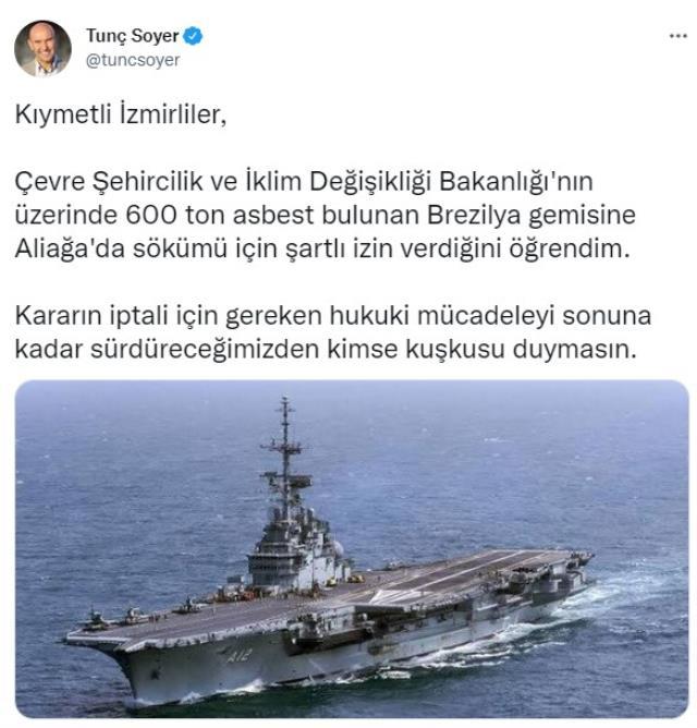 İzmir Aliağa'da sökülecek 'Asbestli gemi' sosyal medyayı ayağa kaldırdı: Tüm Türkiye zehirlenebilir