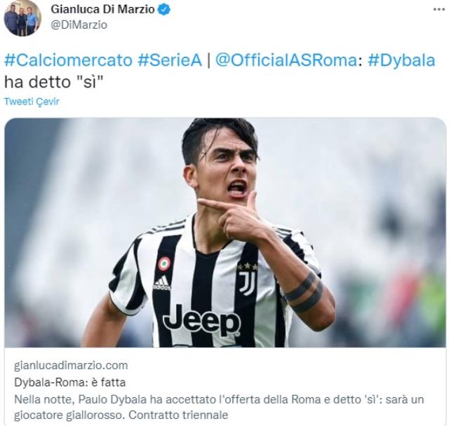 Juventus'tan ayrılan Arjantinli yıldız Paola Dybala dünya devine imzayı attı Juventus'tan ayrılan Arjantinli yıldız Paola Dybala dünya devine imzayı attı