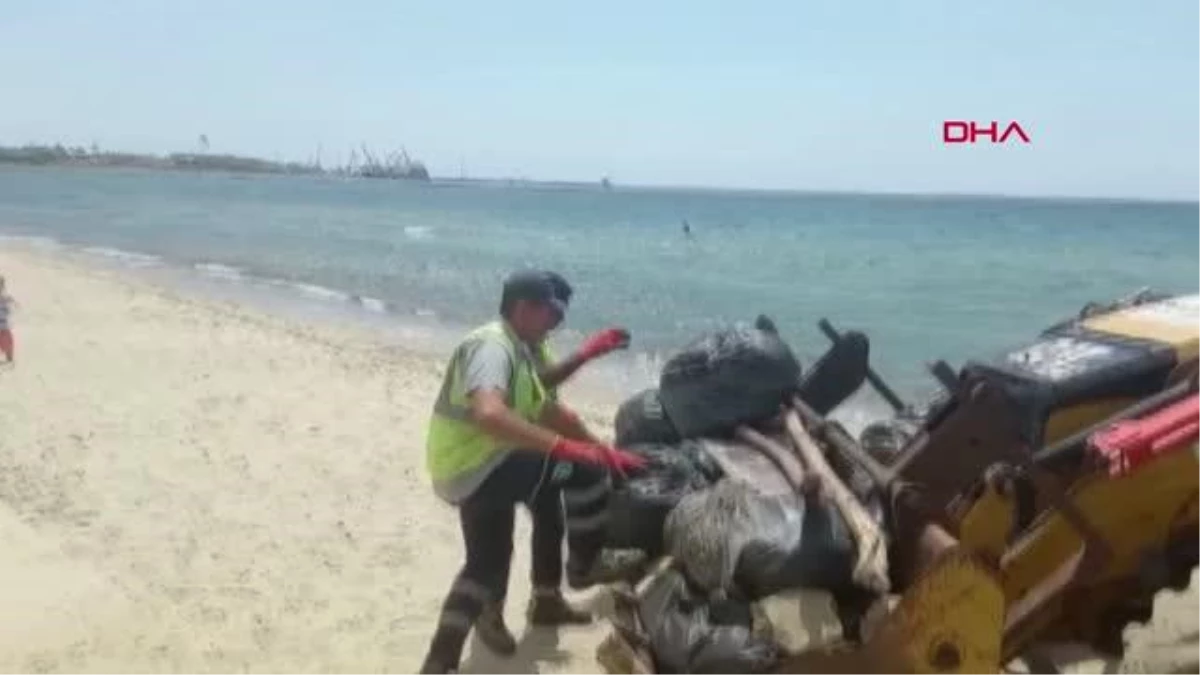 Marmaraereğlisi\'nde tatilcilerinde bıraktığı 483 ton çöp, belediye ekiplerince toplandı