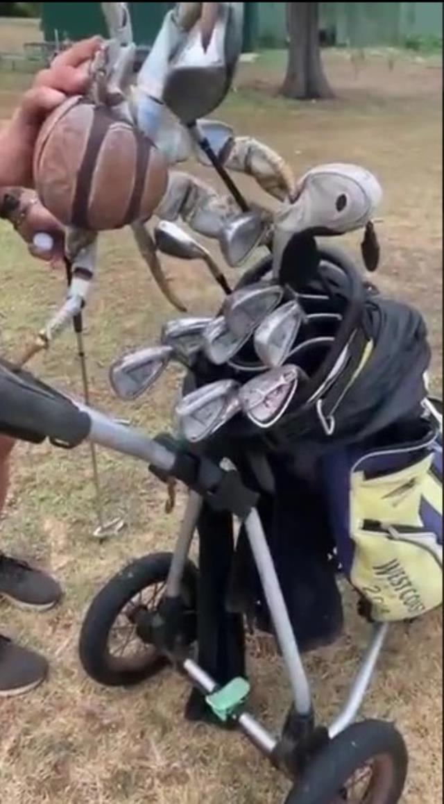Delicesine güçlü yengeç, golf sopasını ikiye böldü Delicesine güçlü yengeç, golf sopasını ikiye böldü
