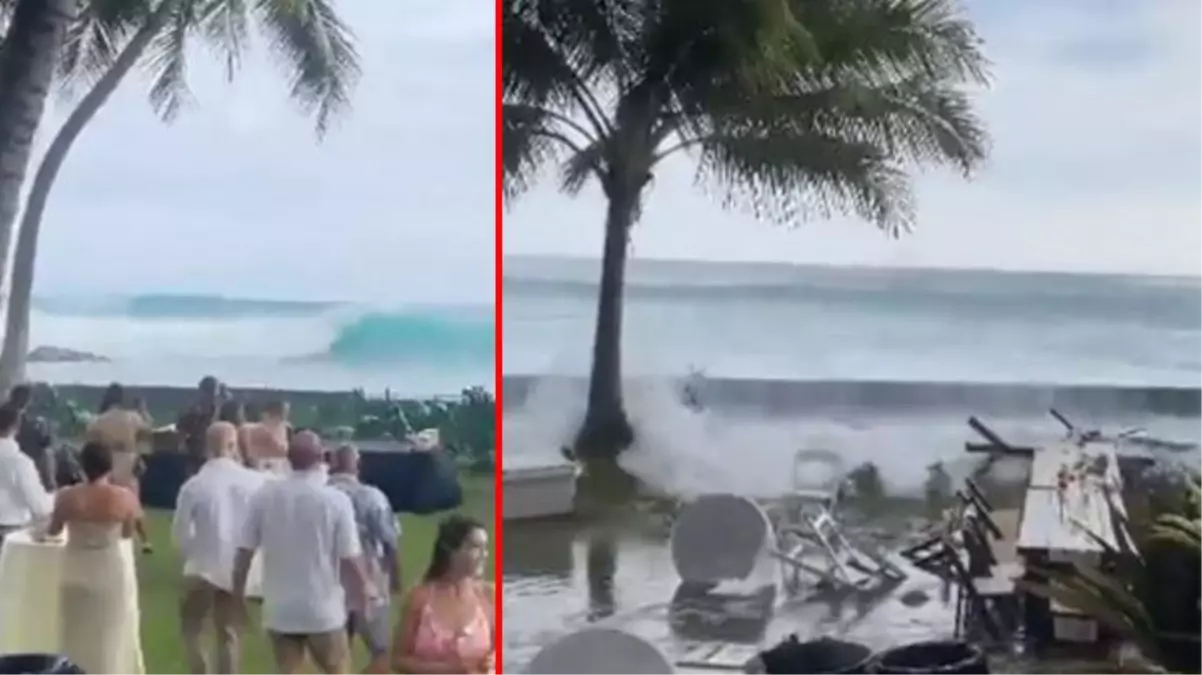 Kıyıya vuran dev dalgalar en mutlu günlerini kabusa çevirdi