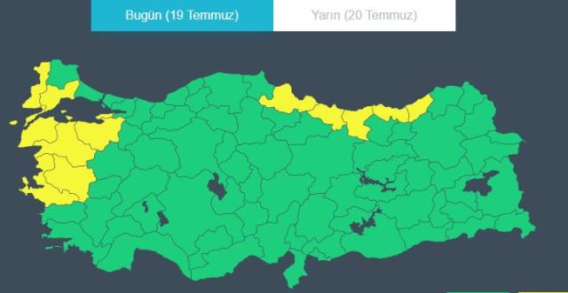Meteoroloji'den 13 ile sarı kodlu uyarı! Sel ve su baskınları yaşanabilir Meteoroloji'den 13 ile sarı kodlu uyarı! Sel ve su baskınları yaşanabilir