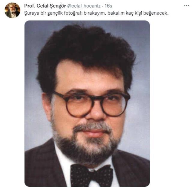 Celal Şengör gençlik fotoğrafını paylaştı, her gören Eser Yenenler zannetti