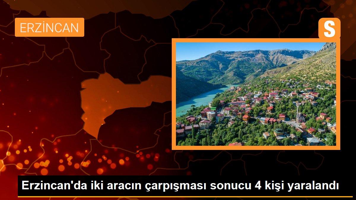 Erzincan\'da iki aracın çarpışması sonucu 4 kişi yaralandı