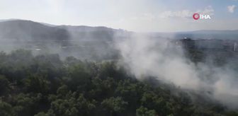 Kaynak makinesinden sıçrayan kıvılcım samanlığı küle çevirdi