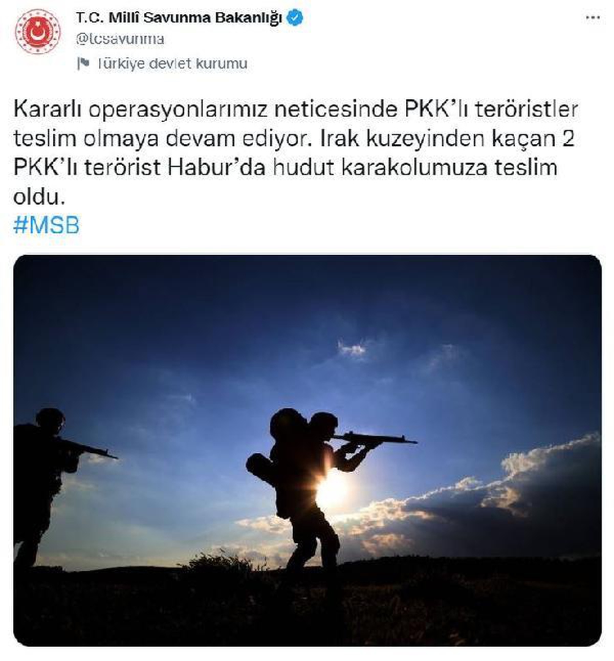 Bölücü terör örgütünden kaçan 2 terörist Habur\'da teslim oldu