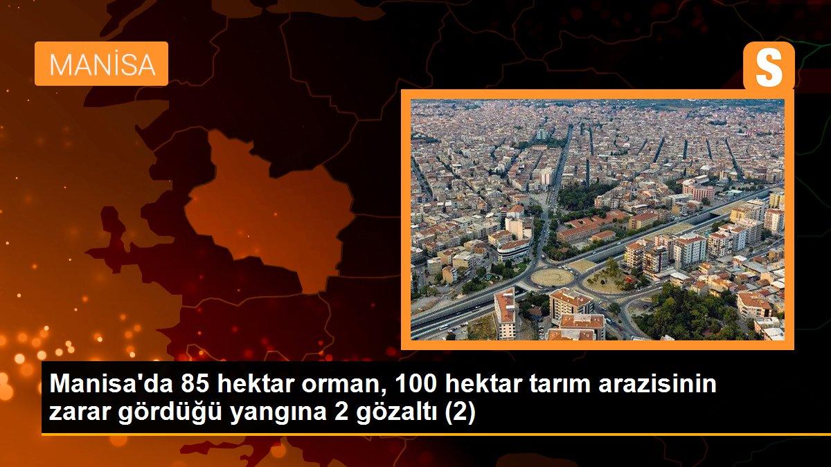 Manisa\'da 85 hektar orman, 100 hektar tarım arazisinin zarar gördüğü yangına 2 gözaltı (2)