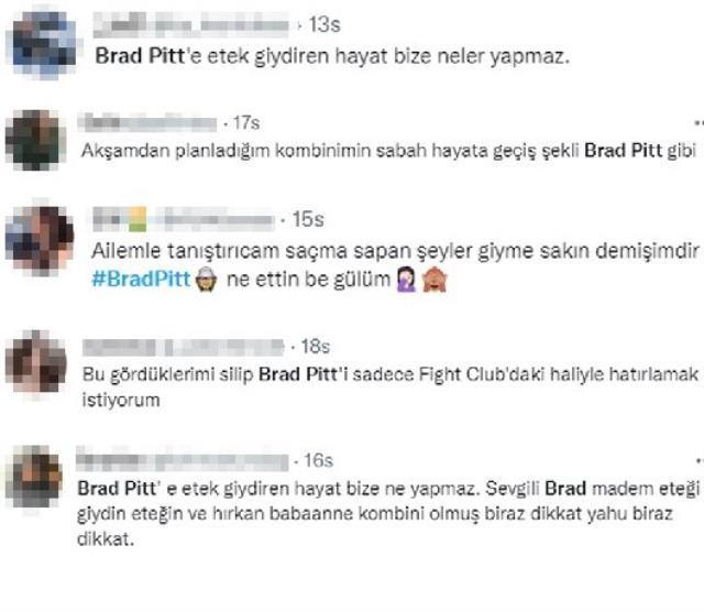 Rol aldığı filmin galasında etek giyen Brad Pitt, alay konusu oldu