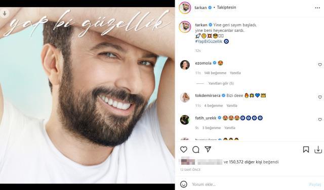 Tarkan, 'Geri sayım başladı' diyerek yeni şarkısının müjdesini verdi