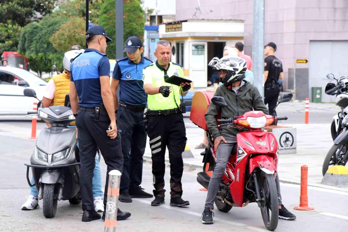 Yaya yoluna giren motosikletlere geçiş yok