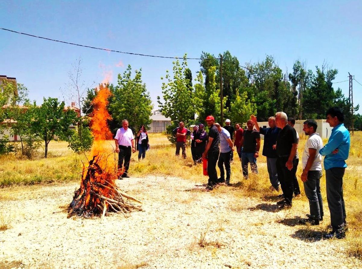Erciş Yurt Müdürlüğünde yangın tatbikatı