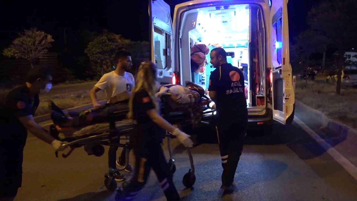 Otomobil refüje çarptı: 2 yaralı