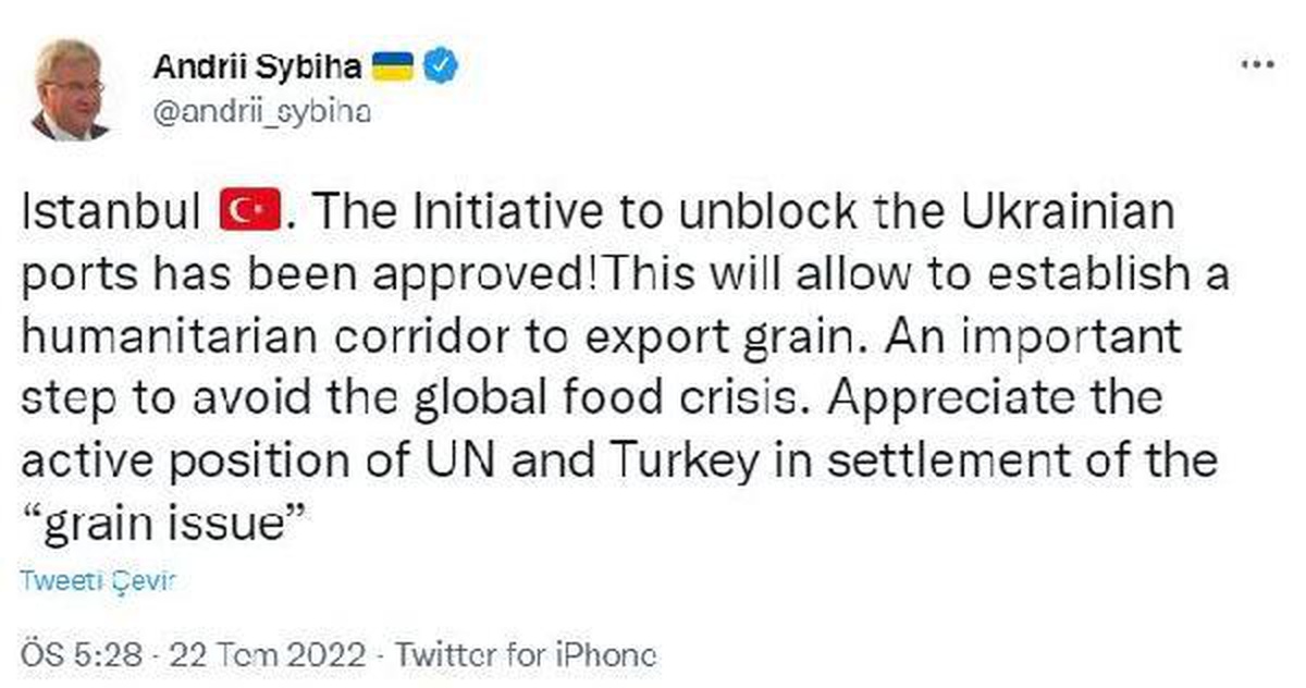 Ukrayna Cumhurbaşkanlığı: BM ve Türkiye\'nin aktif pozisyonunu takdir edin