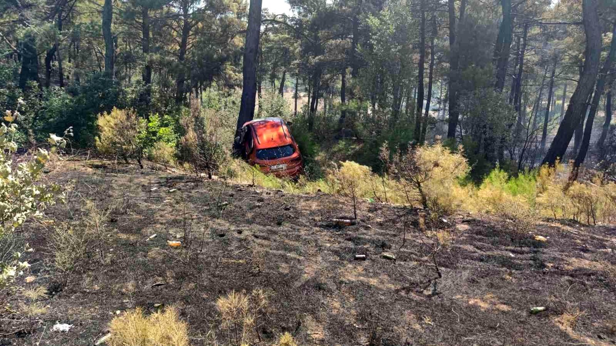 Çanakkale\'de kaza sonrası çıkan yangın kontrol altında