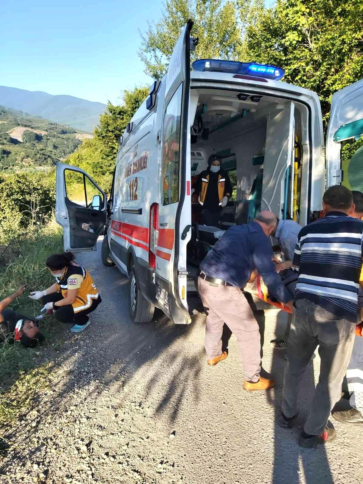 Sakarya\'da otomobil fındık bahçesine uçtu: 2 yaralı