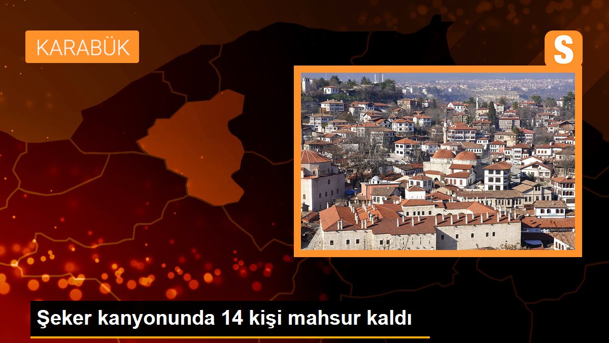 Şeker kanyonunda 14 kişi mahsur kaldı
