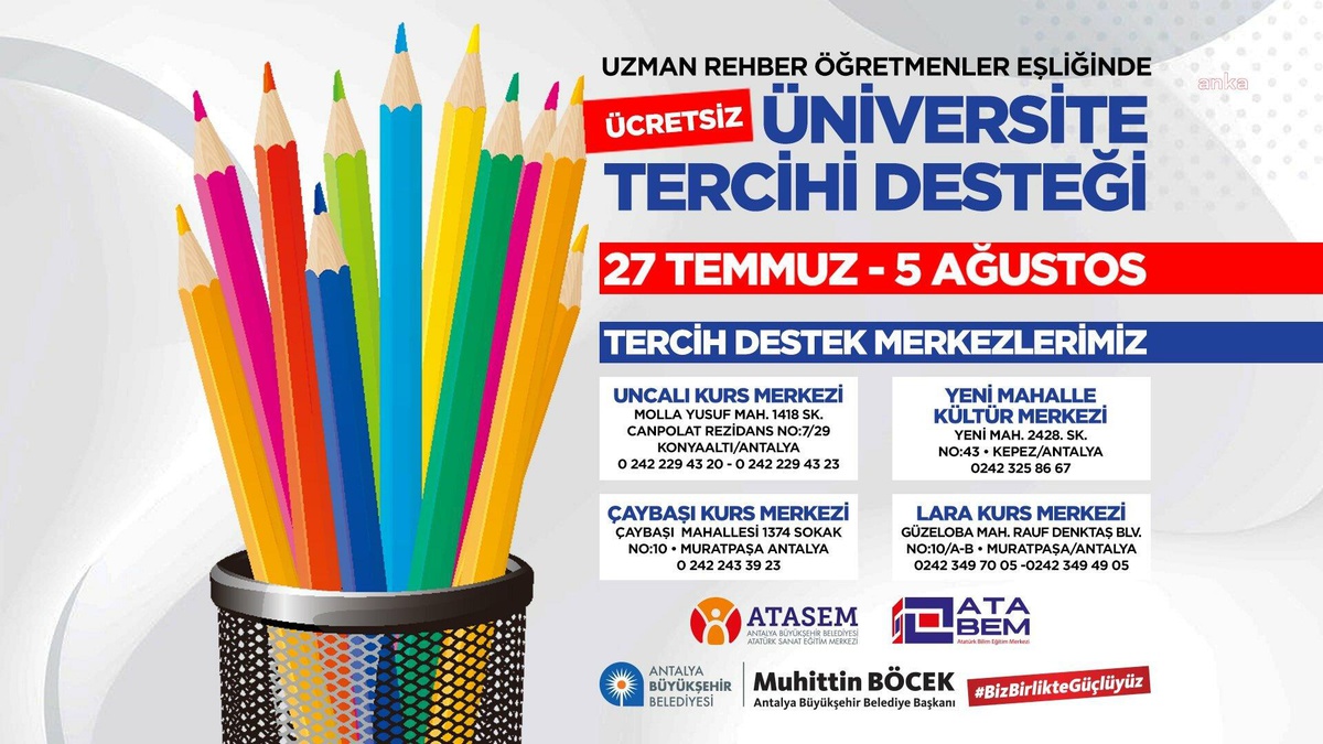 Antalya Büyükşehir\'den Üniversite Adaylarına Tercih Desteği