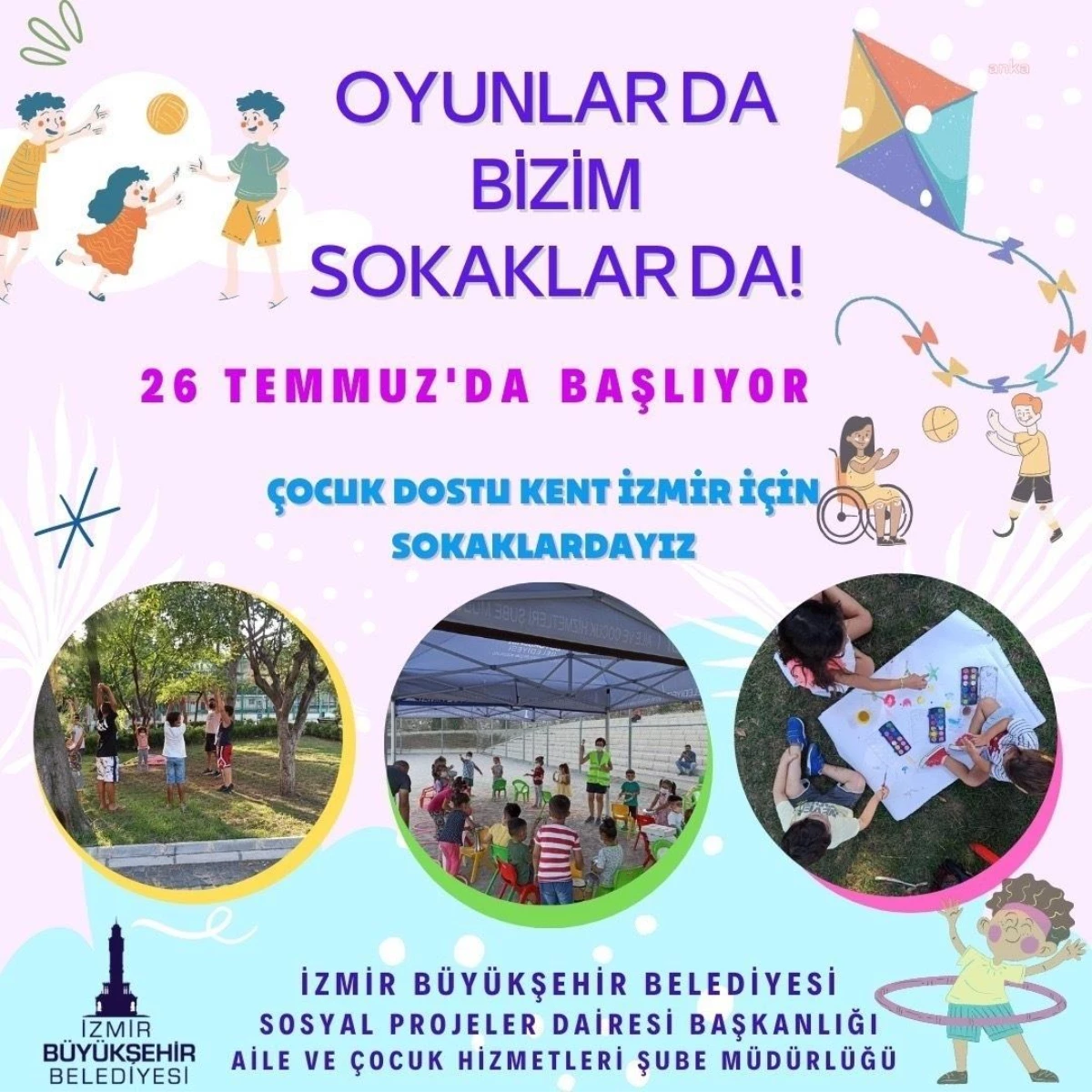 İzmir\'de Çocuklar İçin Sokak Etkinlikleri Başladı