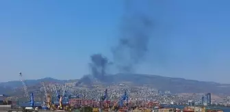 İzmir'de TOKİ şantiyesinde yangın