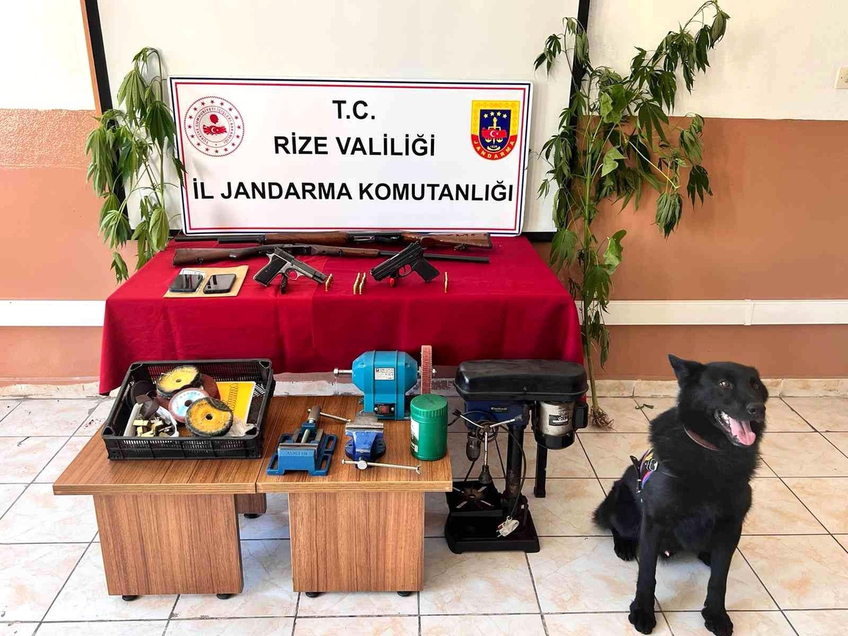 Rize\'de kaçak silah imal ve ticareti kapsamında 7 şüpheli yakalandı