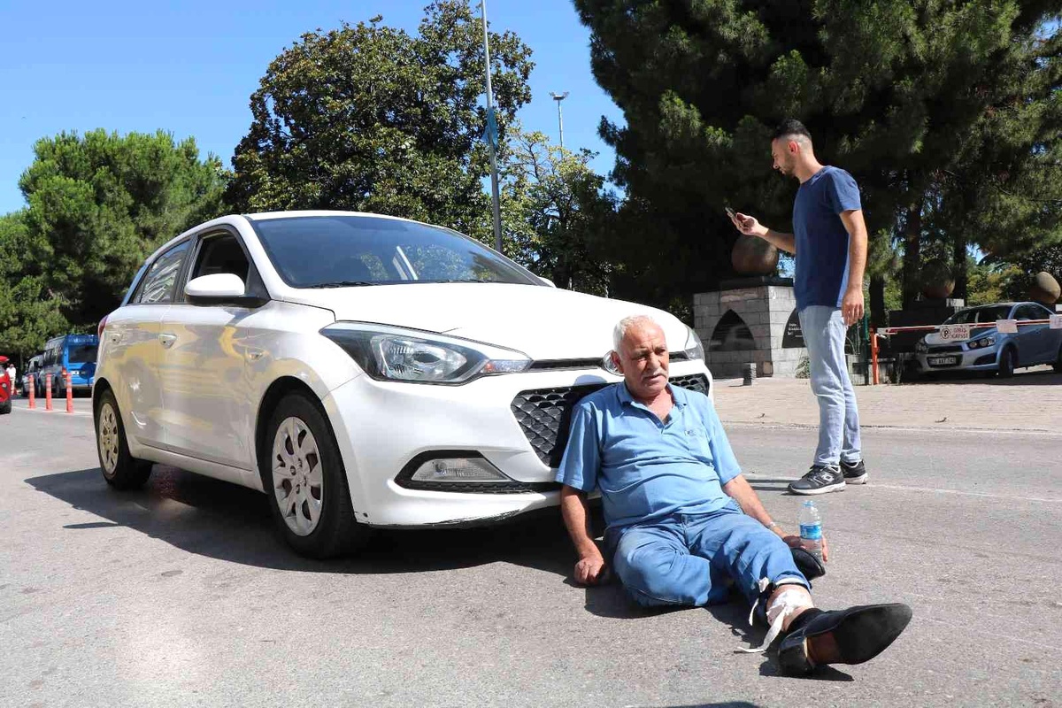 Kazada yaralanan motosiklet sürücüsünün sağduyusu takdir topladı