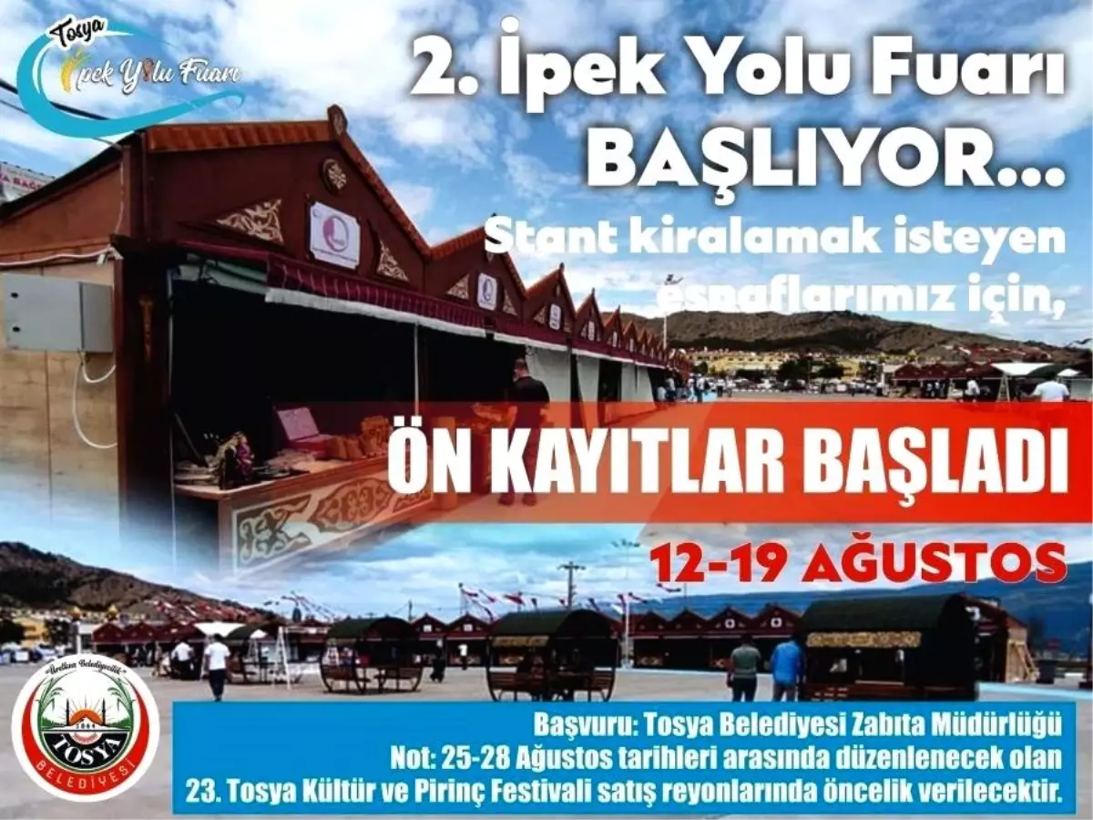 Tosya 2. İpekyolu Fuarı için başvurular alınmaya başlandı