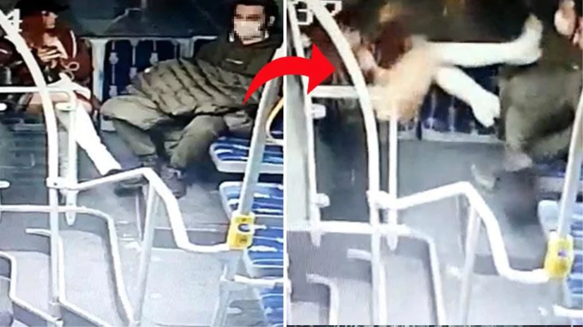 Tacize uğradığını iddia eden genç kız metrobüste tekme tokat saldırıya geçti