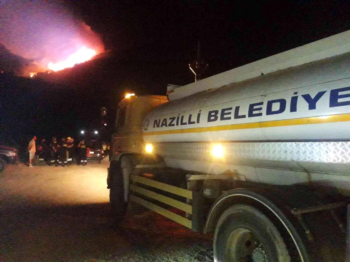 Nazilli Belediyesi\'nden Söke\'deki yangının söndürme çalışmalarına destek