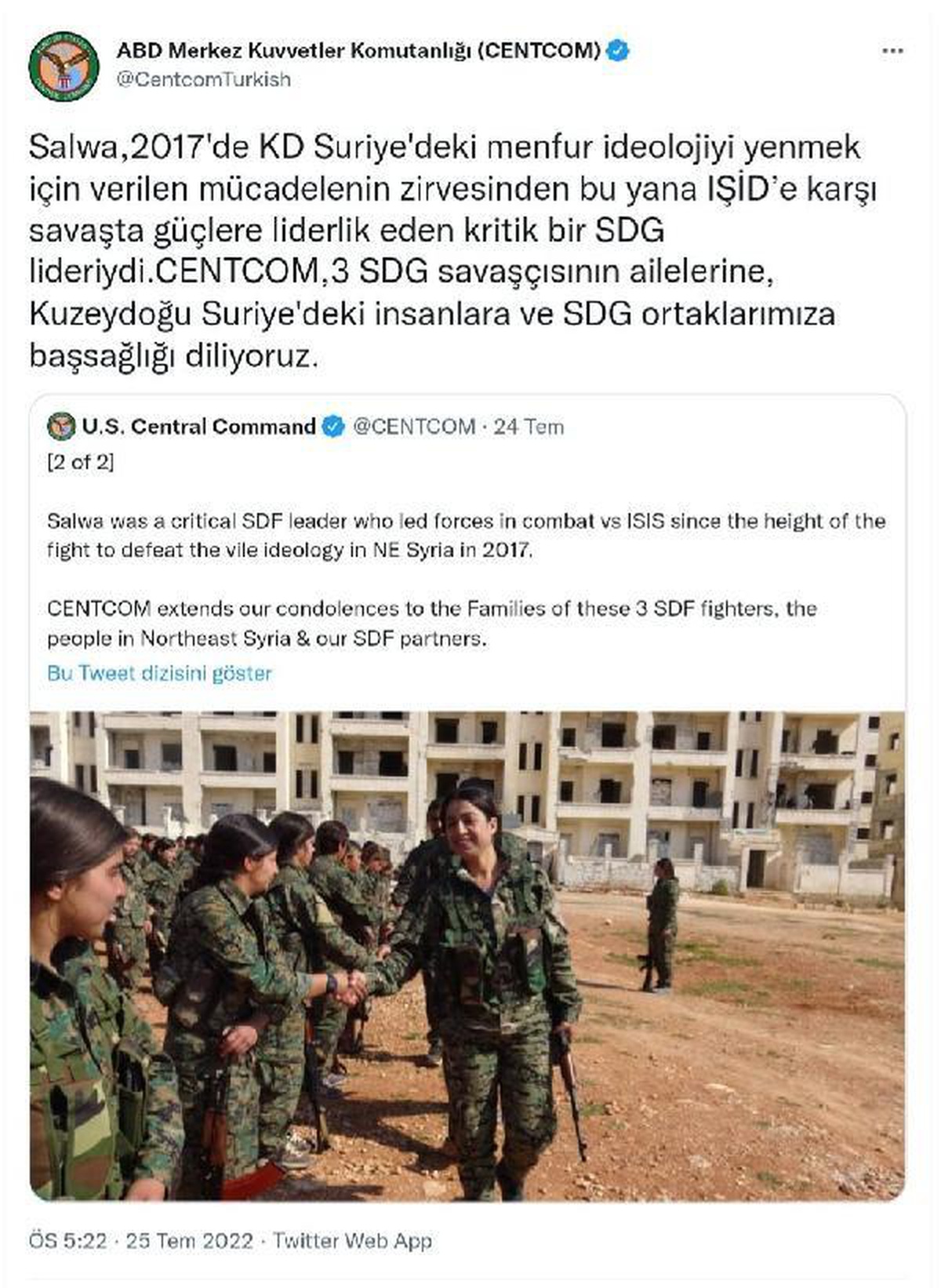 ABD Büyükelçiliği\'nden şehit Türk askerleri için taziye mesajı (2)