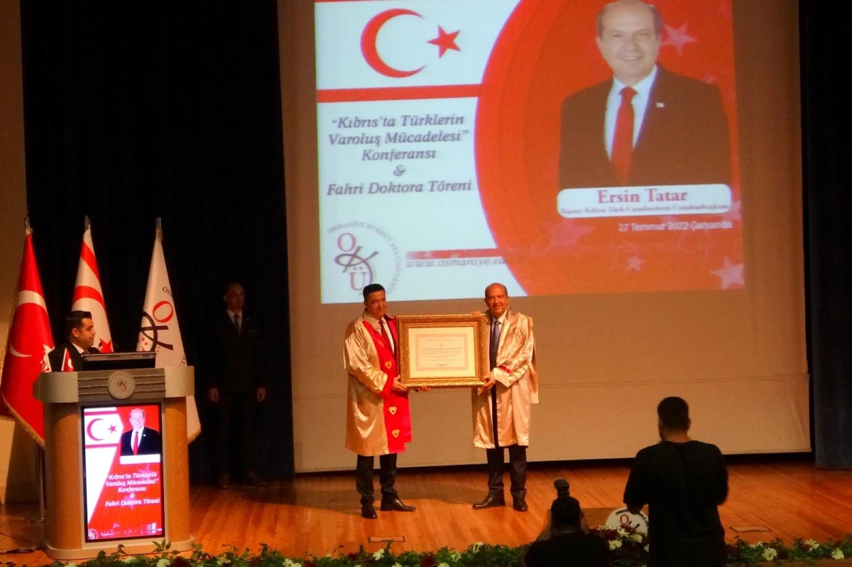 Cumhurbaşkanı Tatar, Osmaniye\'de "Kıbrıs\'ta Türklerin Varoluş Mücadelesi" konulu konferans verdi