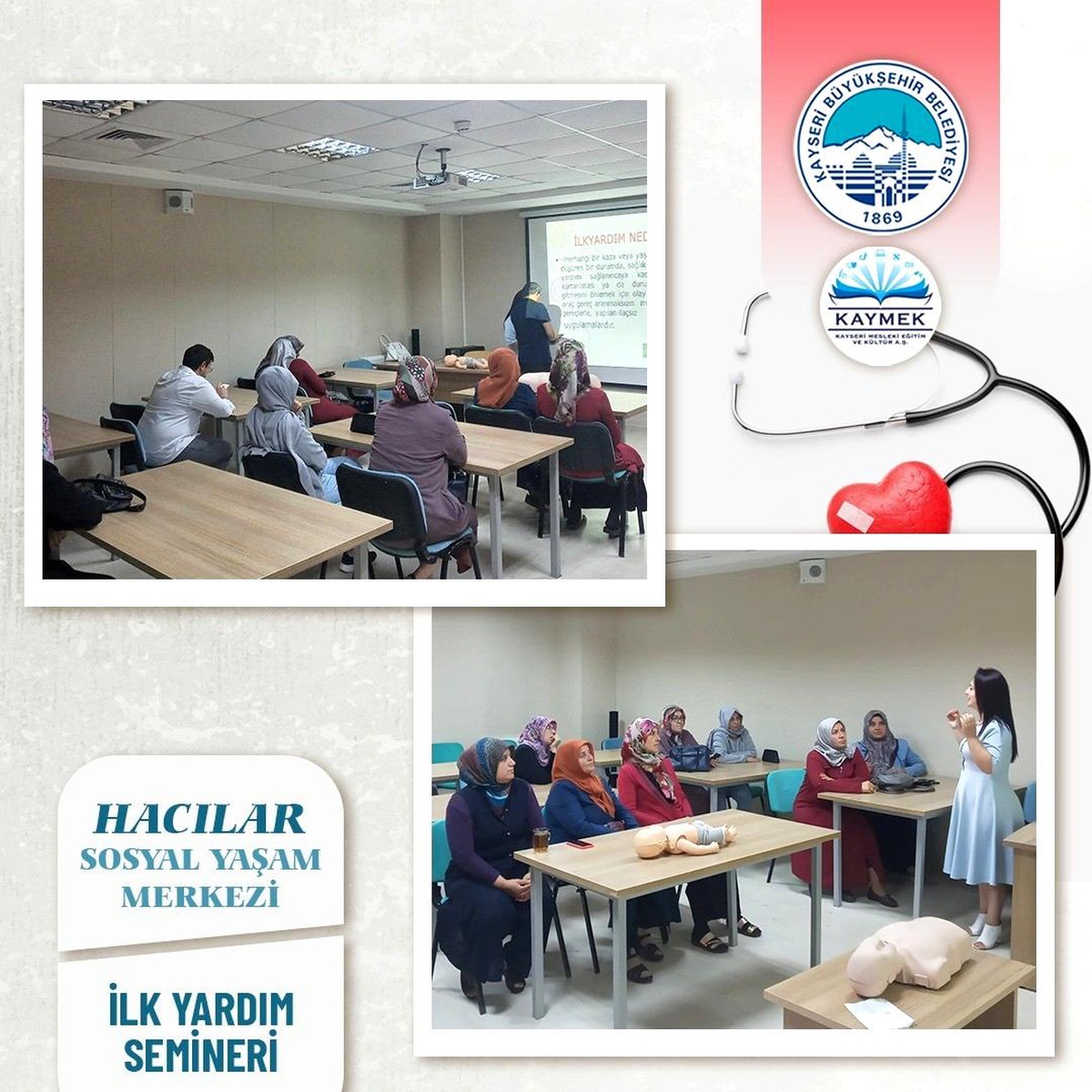 KAYMEK\'ten ilçelerde ilk yardım semineri