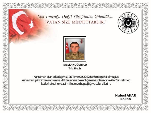 Son Dakika! Fırat Kalkanı harekat bölgesinde teröristlerin açtığı taciz ateşi sonucu iki askerimiz şehit oldu