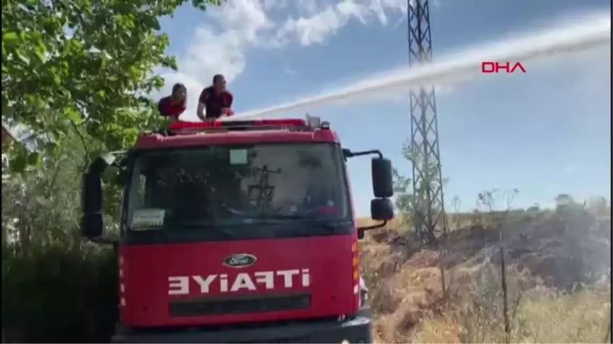 Alevlerin arasında kalan kaplumbağa, son anda kurtarıldı