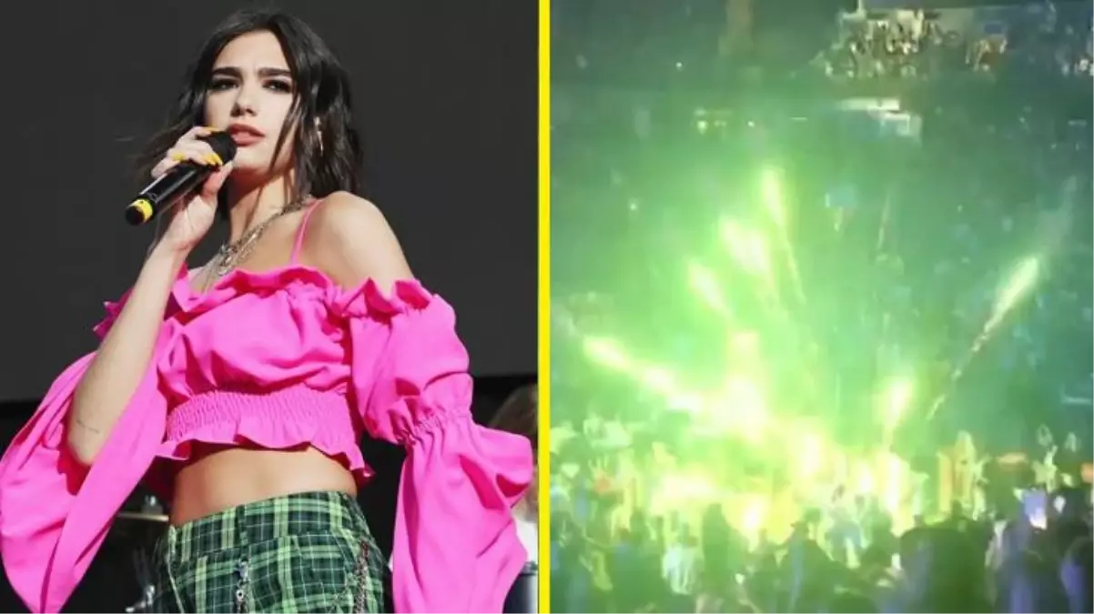 Dua Lipa\'nın konser verdiği salonda havai fişek patlatıldı! Yaralıların olduğu olayla ilgili soruşturma başlatıldı