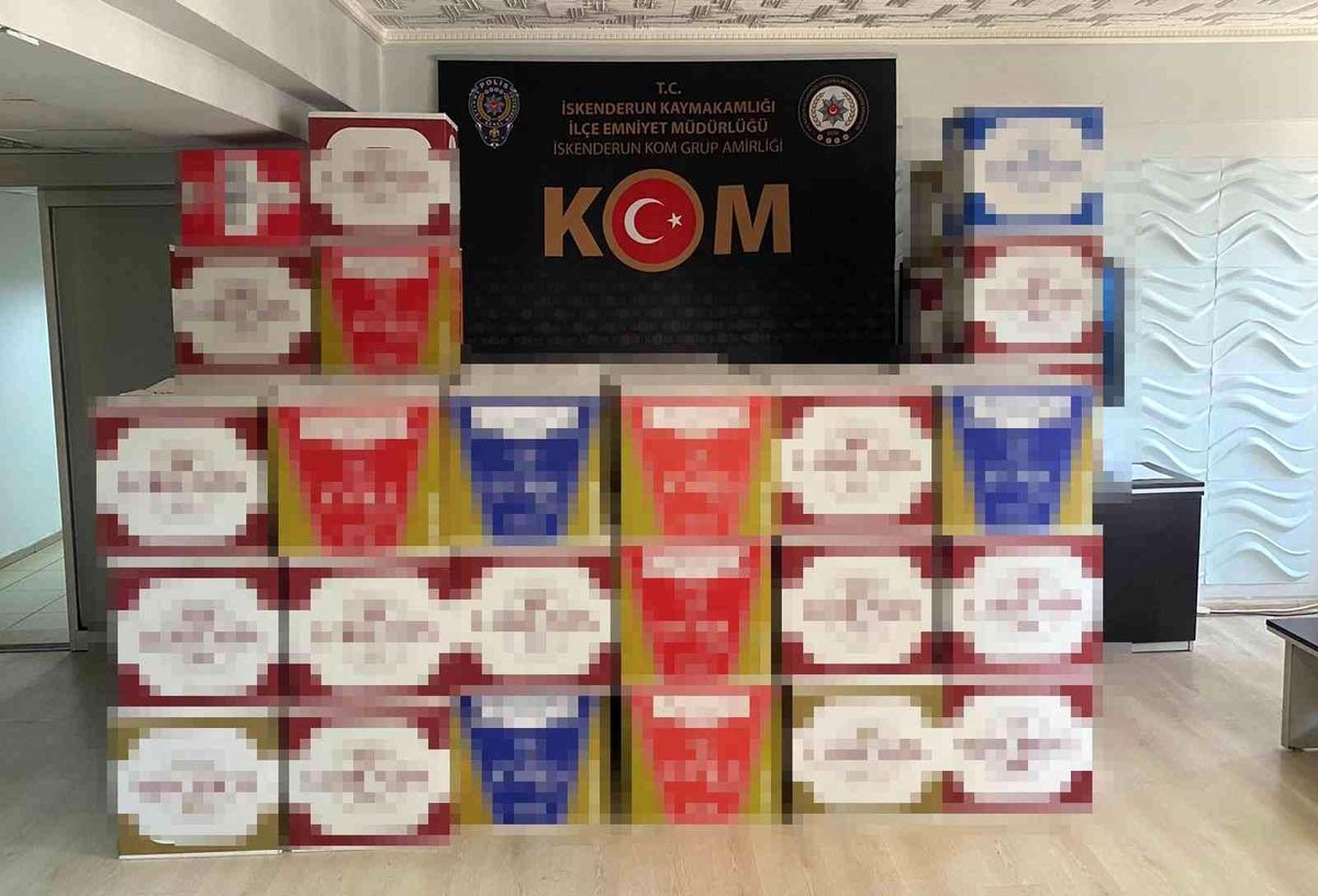 Hatay\'da 640 bin makaron ele geçirildi