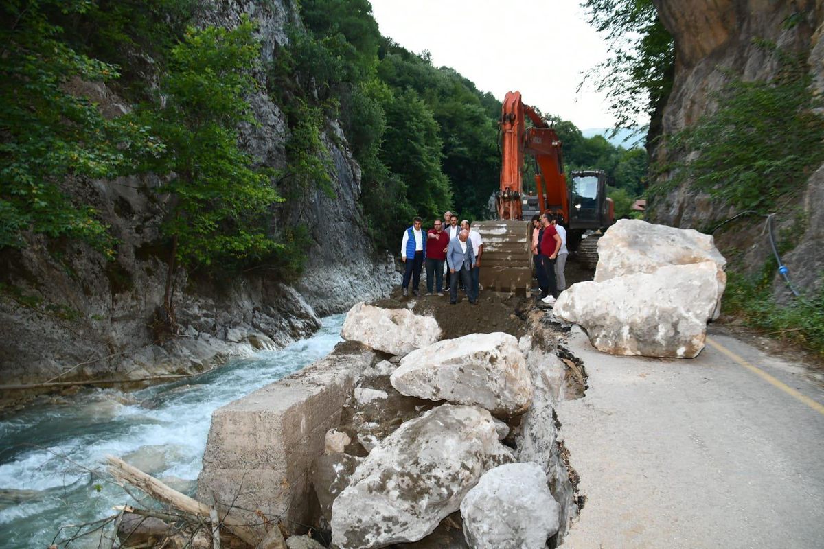 Karabük\'te selde zarar gören alanlarda onarım çalışmaları sürüyor