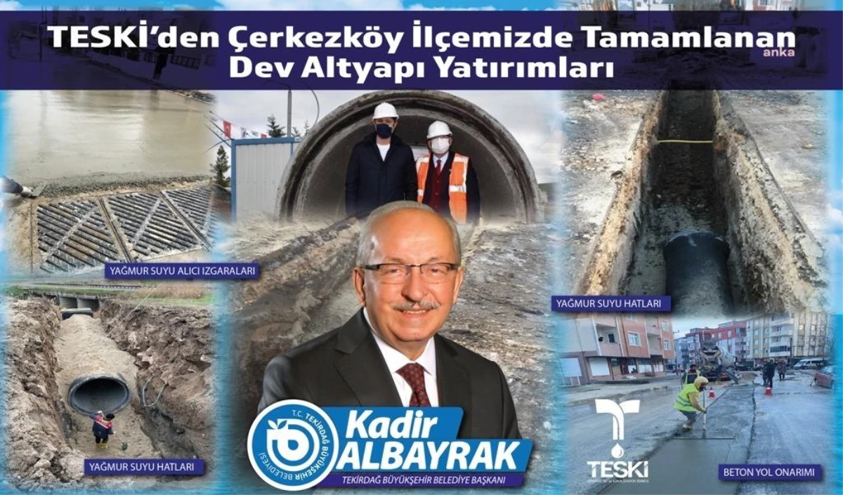 Tekirdağ Belediyesi\'nden Çerkezköy\'e Yeni Yağmur Suyu Hattı