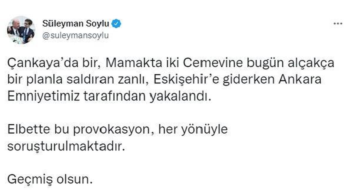 Ankara\'da 3 ayrı Cemevine saldıran şüpheli yakalandı; saldırı anı kamerada (2)