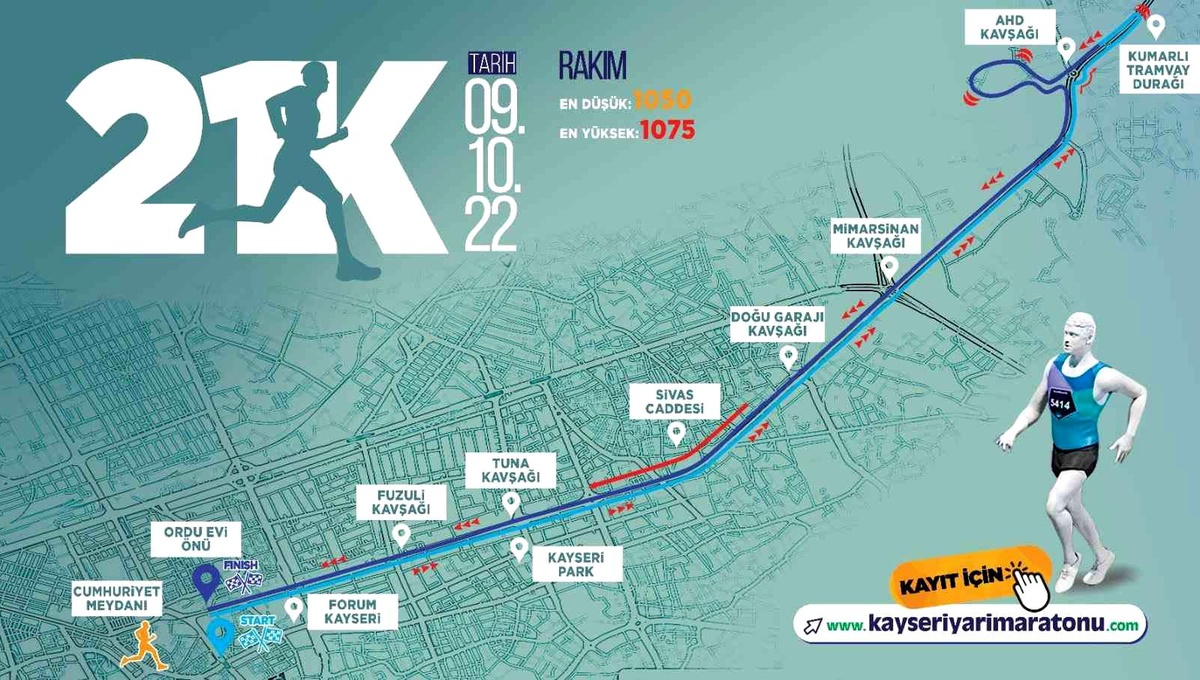 Büyükşehir\'in Uluslararası Kayseri Yarı Maratonu\'nda heyecan artıyor