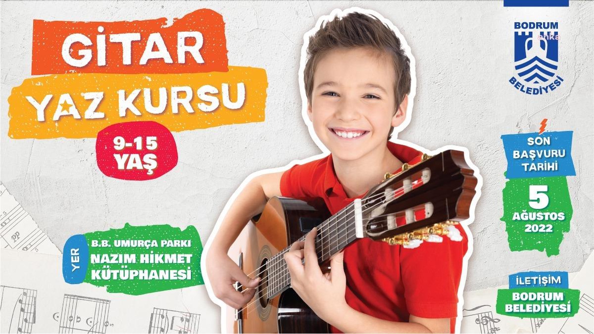 Bodrum Belediyesi\'nin Yaz Kursları Gitarla Başlıyor