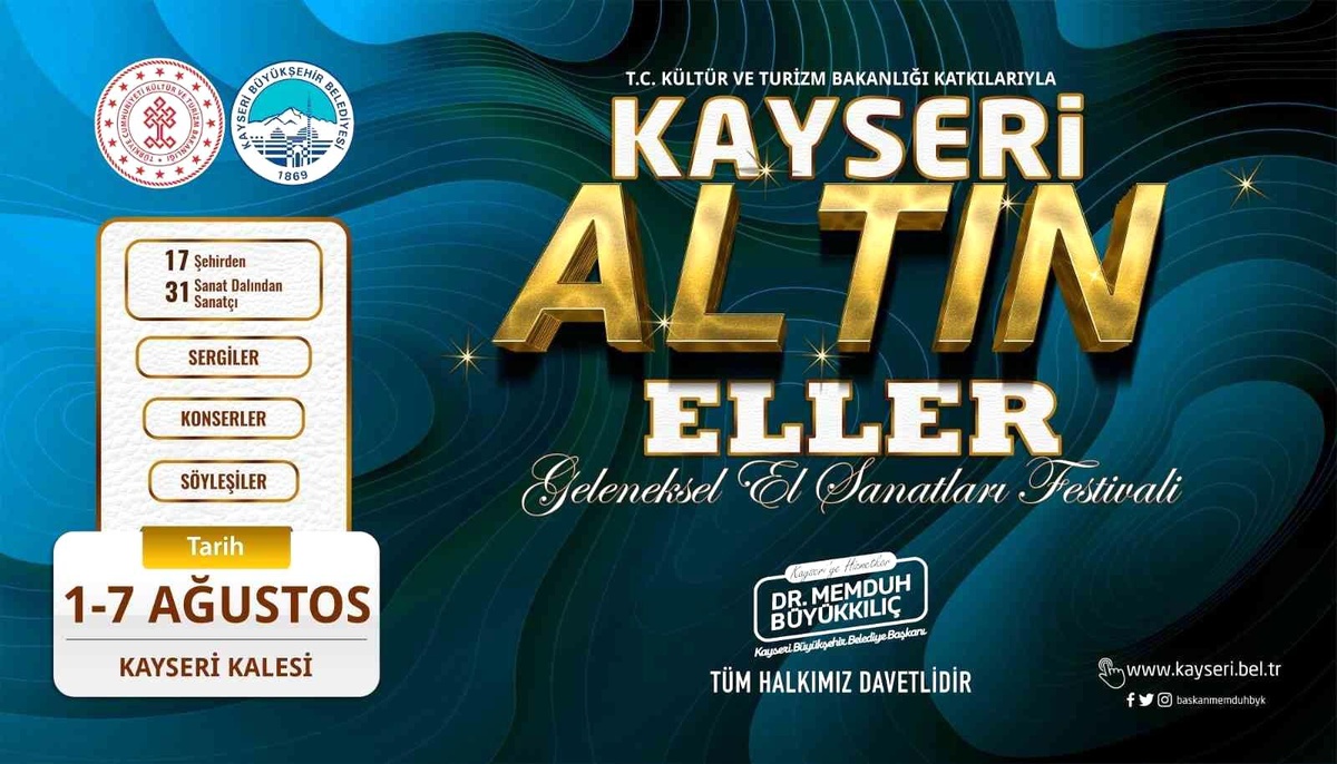 Kayseri \'Altın Eller Festivali\' yarın başlıyor