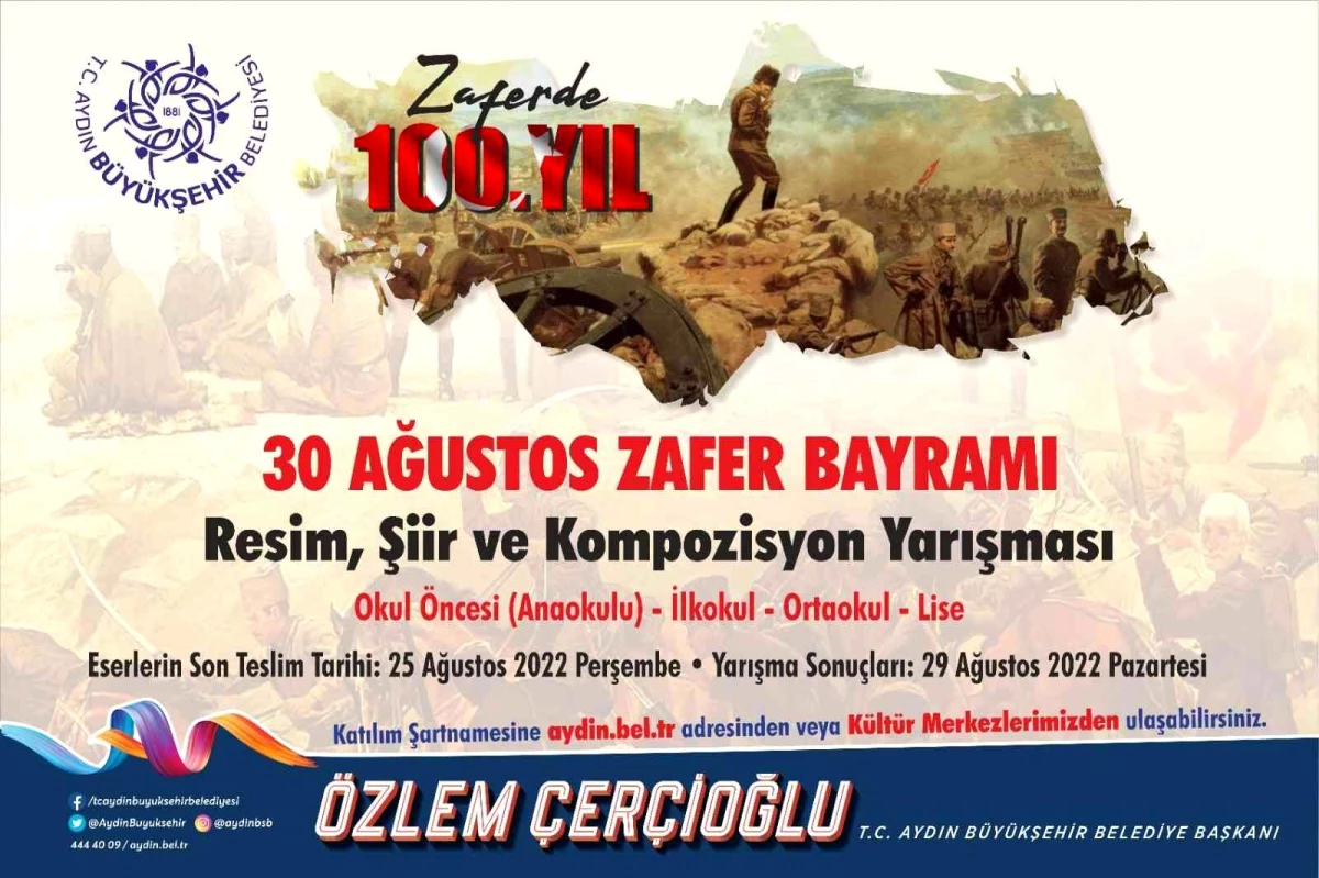 Aydın Büyükşehir Belediyesi \'30 Ağustos Zafer Bayramı\' temalı yarışma düzenliyor