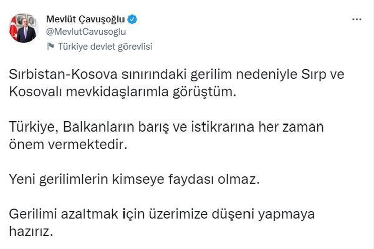 Bakan Çavuşoğlu, Sırp ve Kosovalı mevkidaşlarıyla görüştü