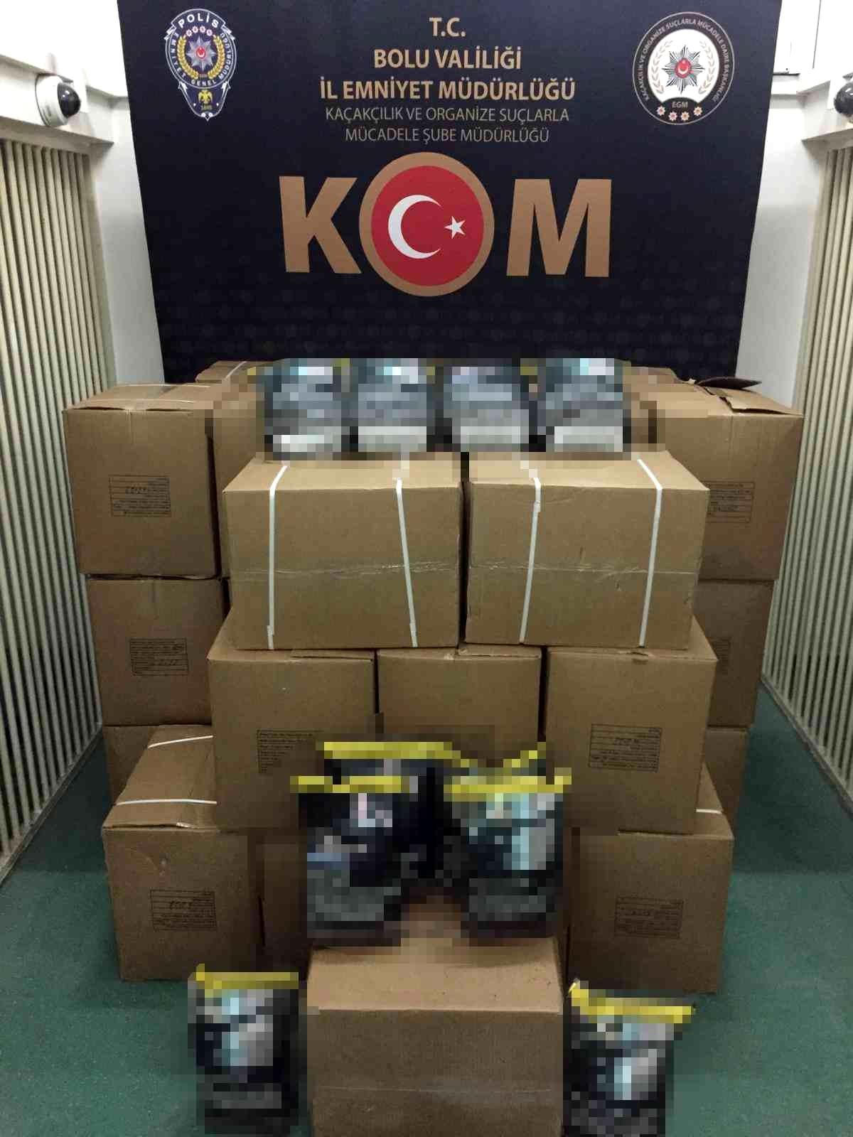 Bolu\'da 250 bin lira değerinde kaçak tütün yakalandı