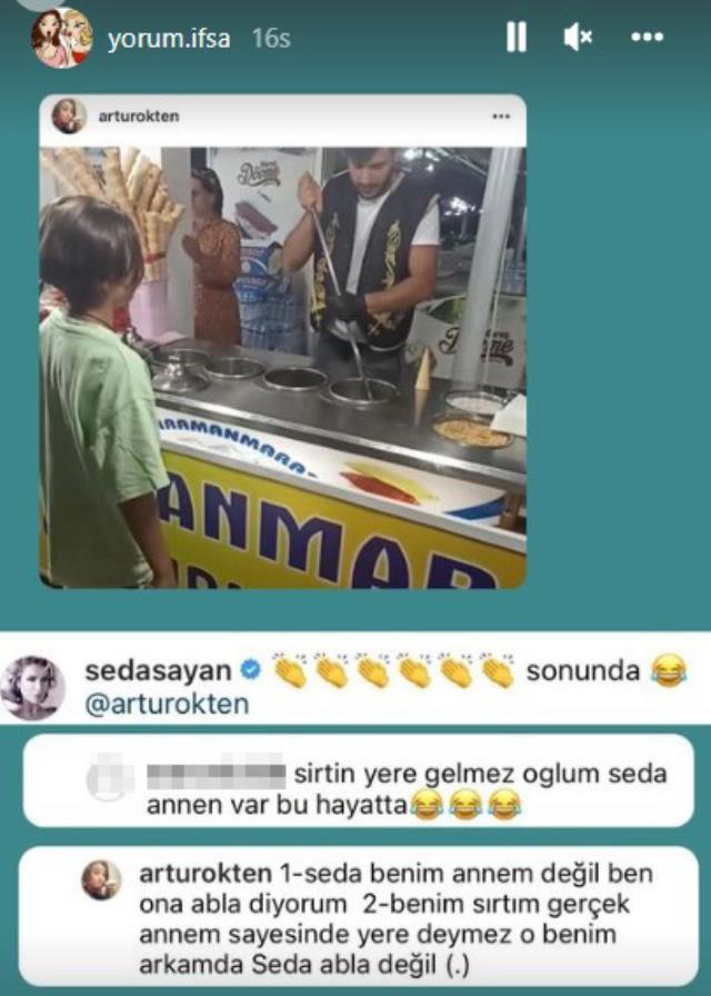 Çağlar Ökten'in oğlu, 'Seda annen varken sırtın yere gelmez' yorumunu görünce çileden çıktı: O benim annem değil